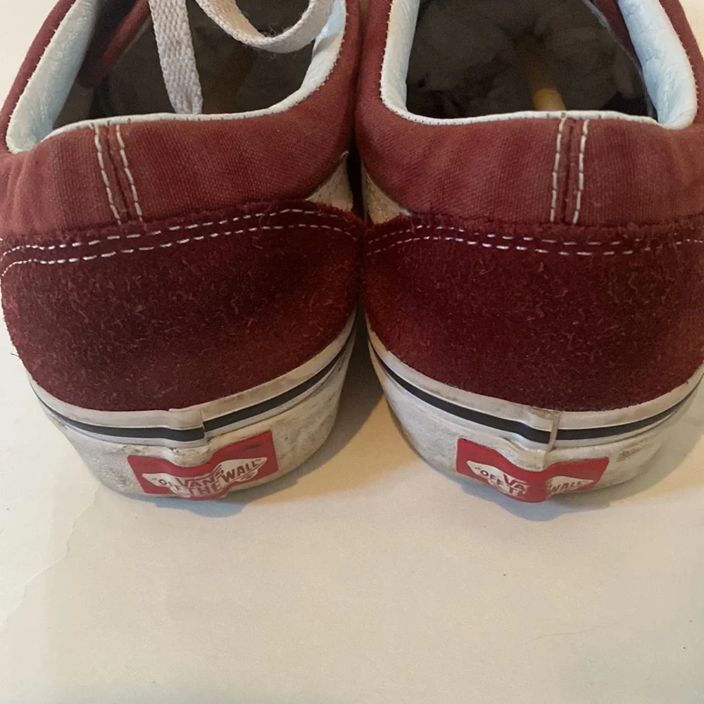 VANS Ward Lo Burgundy Suede Skater Sneakers Shoes Men 6 Women 7.5 $65 GUC